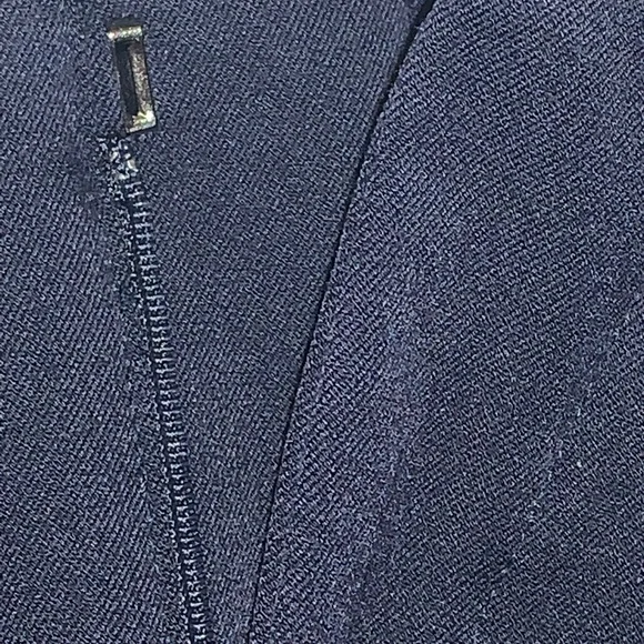 Vertigo Paris Navy Blue Dress Trousers with Silver Hardware Detailing (size 12P) - Picture 4 of 6